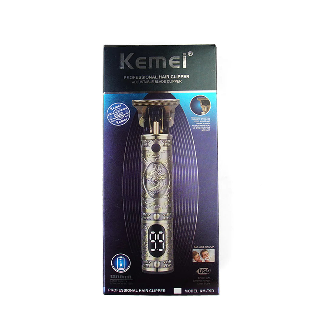 Kemei KM-T9D Professional Rechargeable Hair Clipper for Men – Precision Grooming Tool