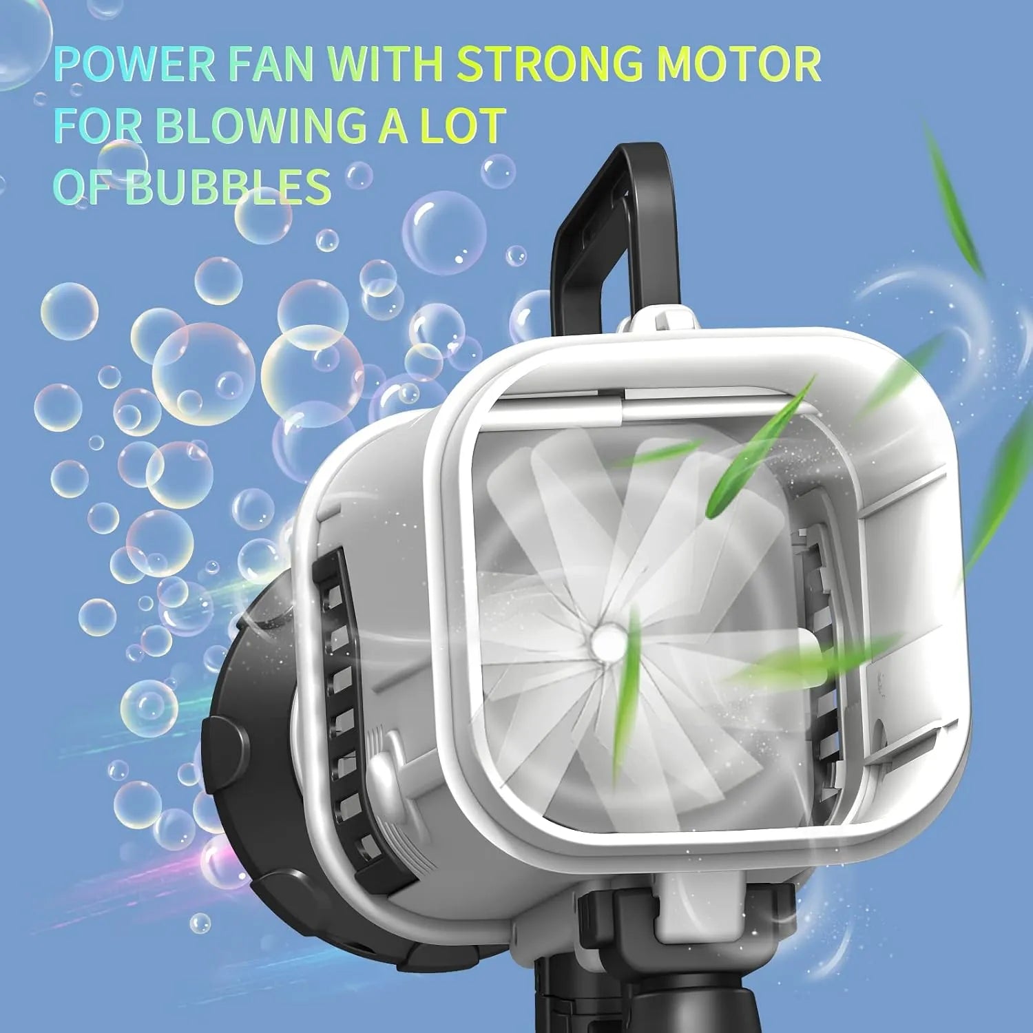 Rechargeable Bazooka Bubble Gun Wtih LED Lights By Zayraz 64 Holes Bazooka Bubble Gun for Adults & Kids