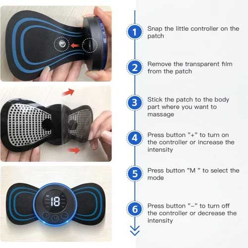 Mini Massage Stick, Butterfly Massager for Shoulder, Legs, Neck & Back Massage, Body Massager Machine for Pain Relief