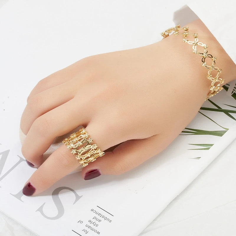 2-in-1 Stylish & Flexible Magic Stretch Ring Bracelet for Women – Creative Adjustable Jewelry Accessory