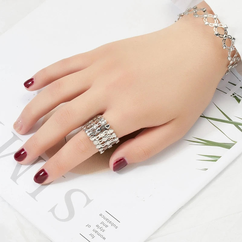 2-in-1 Stylish & Flexible Magic Stretch Ring Bracelet for Women – Creative Adjustable Jewelry Accessory