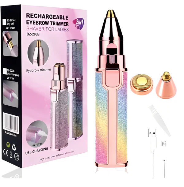 2-in-1 Rechargeable Eyebrow Shaper and Trimmer