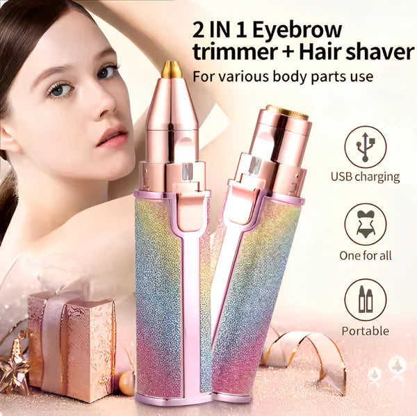 2-in-1 Rechargeable Eyebrow Shaper and Trimmer